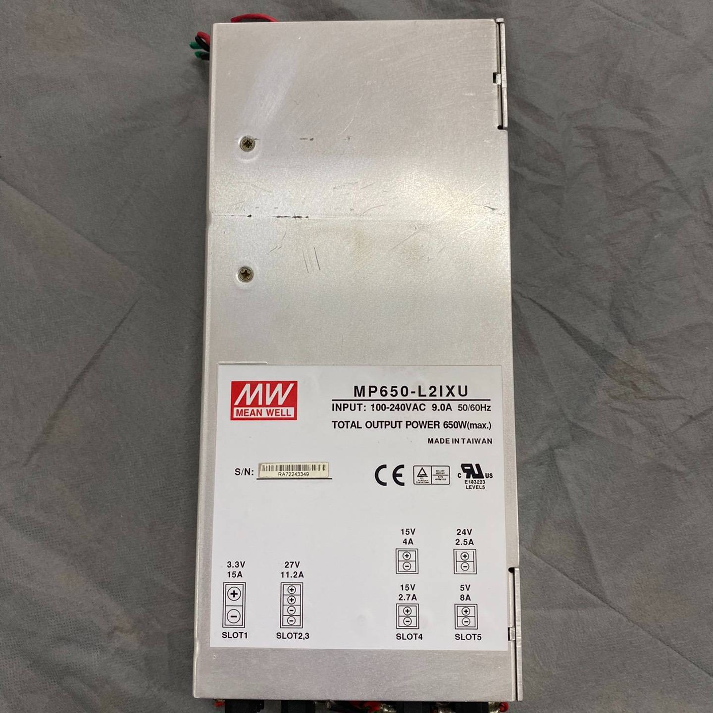 询价购-明纬电源 MP650-L2IXU 二手拆机件 成色如