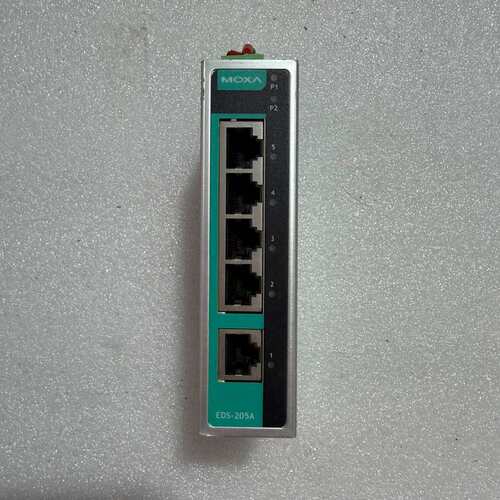 议价~MOXA EDS-205A工业交换机，5口百兆，12/24/~可维修