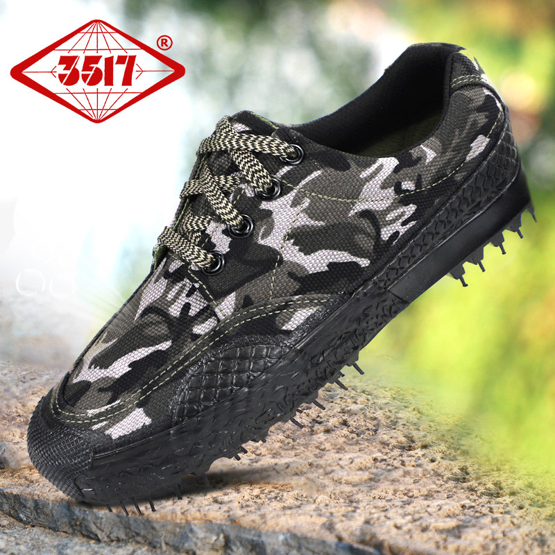 3517解放鞋男款胶鞋工地户外防臭工作胶鞋劳保鞋耐磨减震鞋帆布鞋