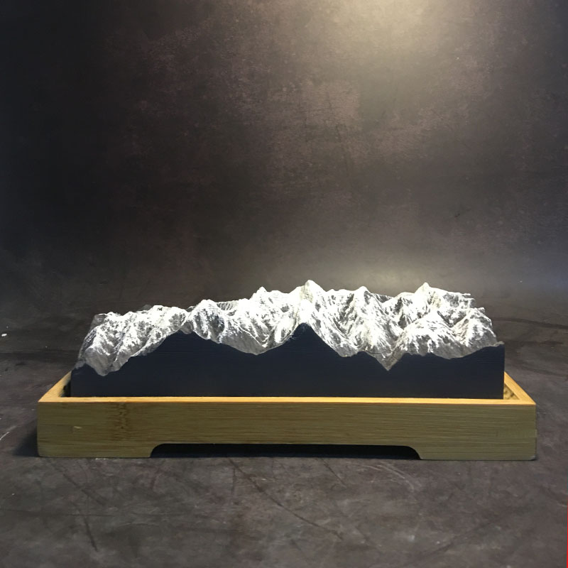 冬官手作 水泥石膏家居摆件装饰模型雪山高山山峰梅里雪山扩香石