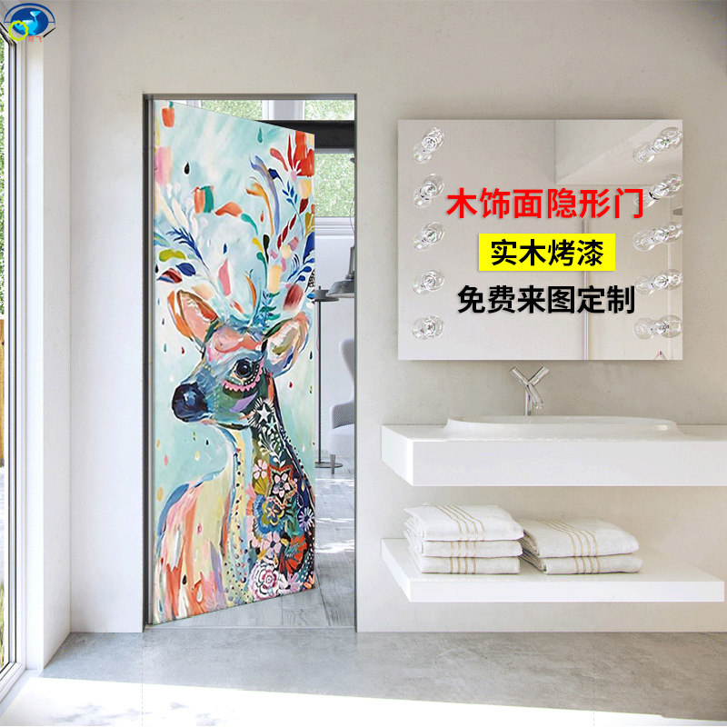 隐形门实木门烤漆门卧室门平开厨房门卫生间静音隔音门防火创意门