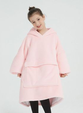 huggle oversize h oodie blanket hoodie wearable跨境懒人毛毯