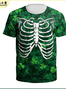 爱尔兰圣帕特里克节绿帽子节t恤St. Patrick's Day party clothes