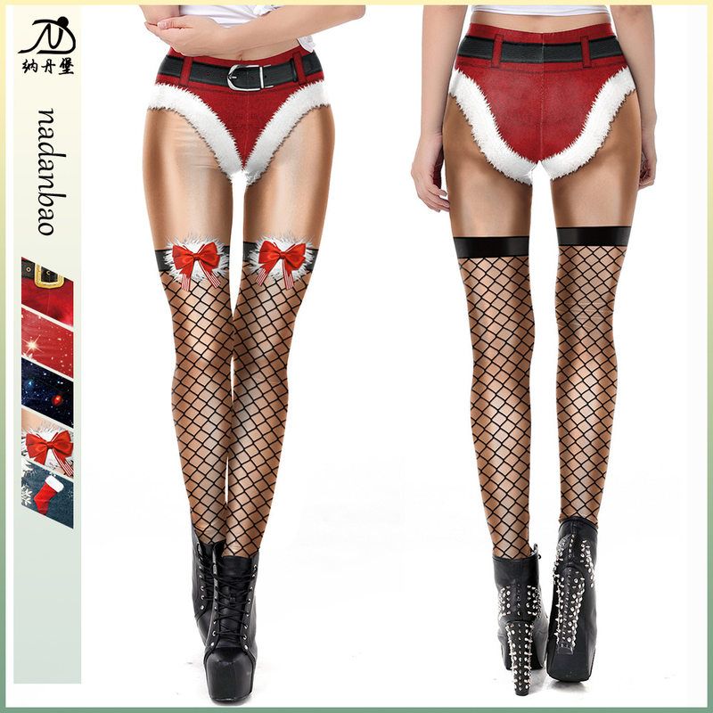 Halloween Christmas cosplay yoga pants跨境外贸亚马逊打底裤