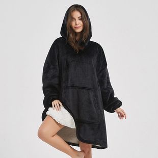 H oodie blanket hoodie pajamas plus size跨境防寒服睡衣家居服