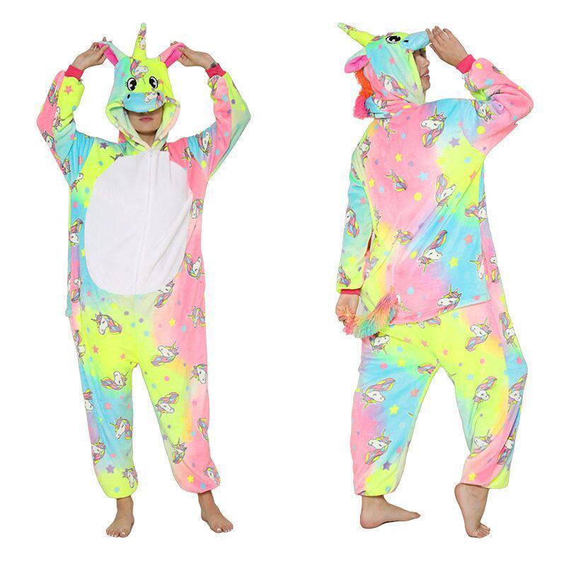 jumpsuit pajamas family couple连体天马独角兽睡衣法兰绒家居服