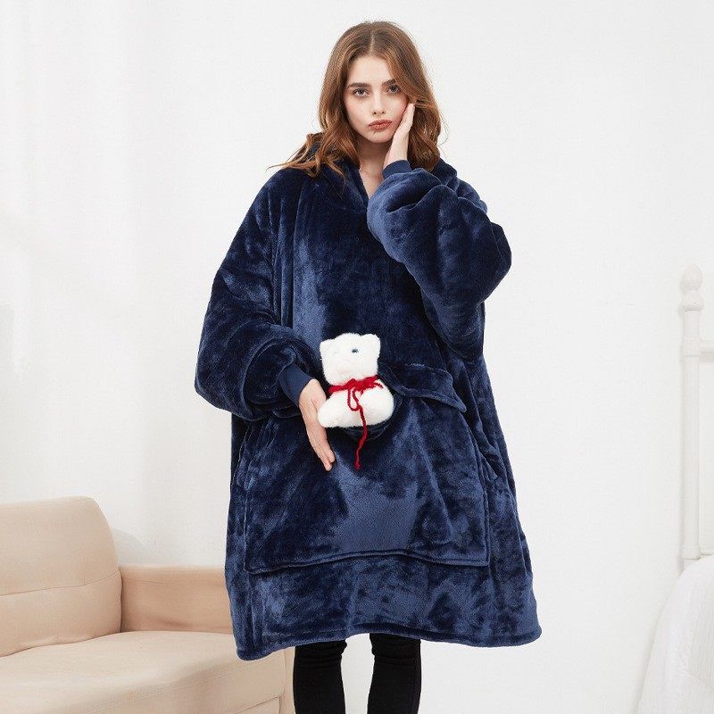 H oodie blanket hoodie TV blanket连帽卫衣毯户外USB加热情侣毯