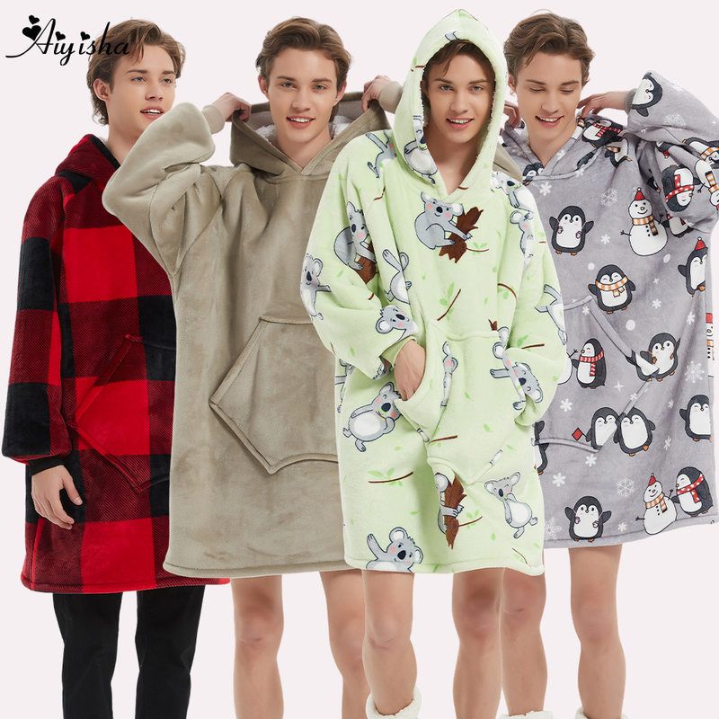 H oodie blanket hoodie oversize pajamas澳洲连帽懒人毯家居服