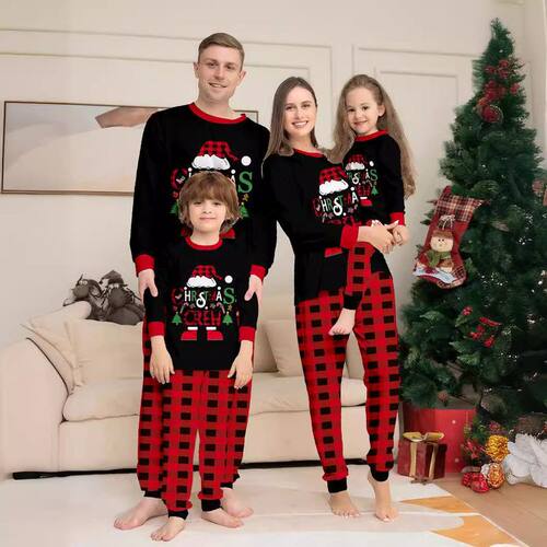 Christmas pajamas pyjamas family set2026欧美圣诞亲子家居睡衣