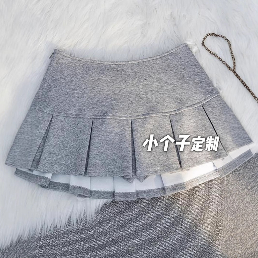 150小矮个子性感辣妹百褶半身裙女防走光高腰a字蓬蓬超短裙xs显高