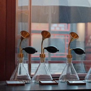 玻璃闻香瓶精油白酒SPA水疗创意茶叶咖啡店嗅香品鉴装置试香器皿