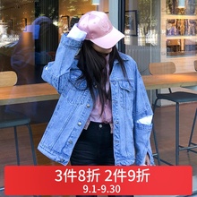 宽松廓型女牛仔夹克短牛仔外套LXYD183J288 LANYU兰玉 兰精灵春季