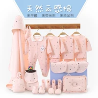 Quần áo trẻ sơ sinh cao cấp thoải mái mùa xuân và mùa thu cotton liền mạch hộp quà tặng trăm tuổi nữ phù hợp với bé món quà mùa xuân - Bộ quà tặng em bé set quà tặng sơ sinh