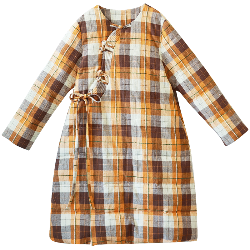 新中式偏襟国风羽绒服女冬季长款