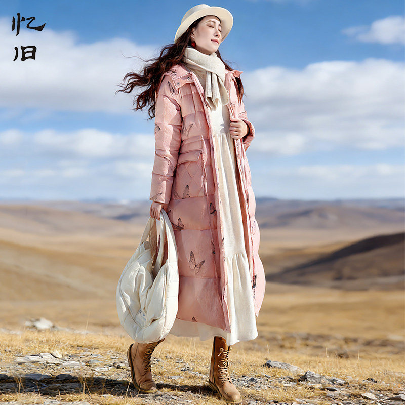 清【冬日画廊】复古白鸭绒印花羽绒服女2025冬季原创连帽宽松保暖,女装/女士精品,羽绒服,淘宝优惠券,粉丝福利购,淘宝优惠卷