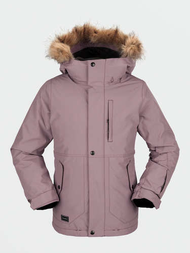 钻石22—23VOLCOM KIDS SO MINTY INS JACKET女童毛领滑雪服