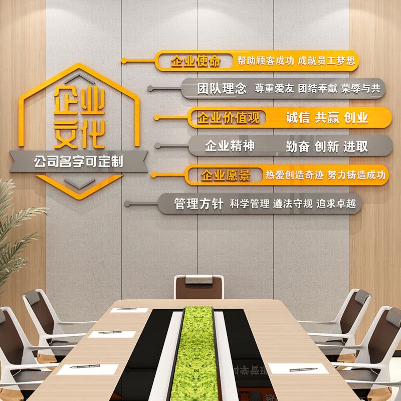 企业文化墙设计励志墙贴会议办公室氛围布置公司形象背景墙面装饰高性价比高么？