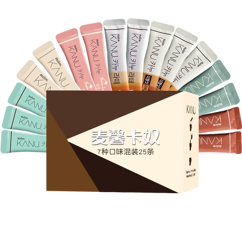 麦馨卡奴拿铁咖啡韩国双倍薄荷香草低咖啡因提拉米苏炼乳kanu组合