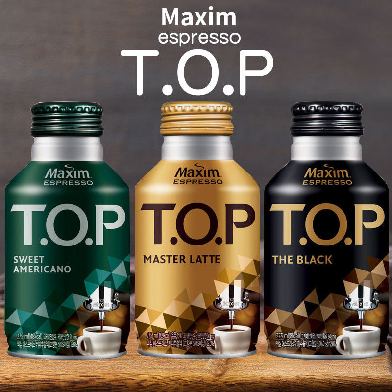 麦馨top咖啡275ml瓶装即饮进口拿铁铁美式黑咖啡甜美式咖啡饮料