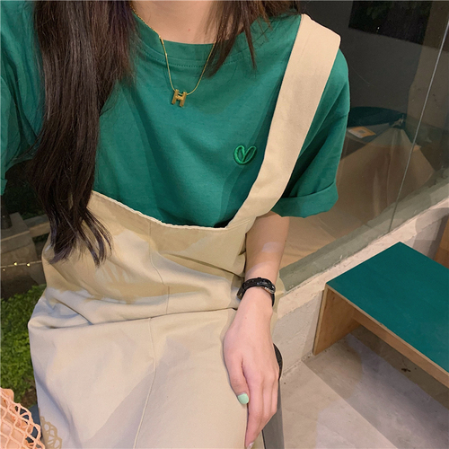  new short sleeved T-shirt women's Embroidery