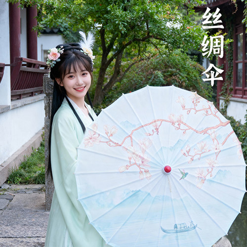 古风汉服油纸伞走秀舞蹈拍照道具