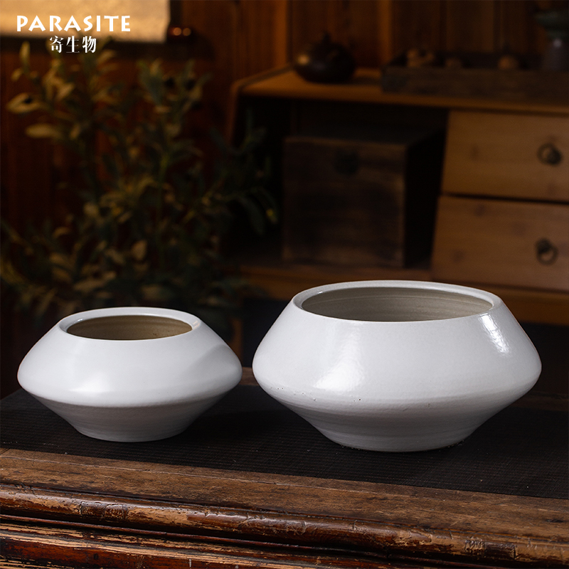 圆飞碟创意花盆陶瓷蝴蝶兰