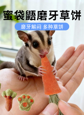 蜜袋鼯草饼磨牙咬串苹果木荷兰猪仓鼠龙猫兔子零食磨牙棒玩具用品