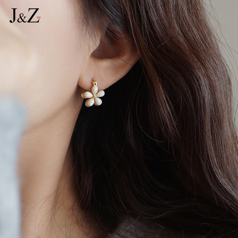 独特双面花朵耳环2025新款爆款高级感耳钉女小众设计轻奢气质耳饰