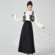 叶央通勤黑夜立体花三裥时尚 轻国风改良汉服半身裙 裙显瘦春秋季