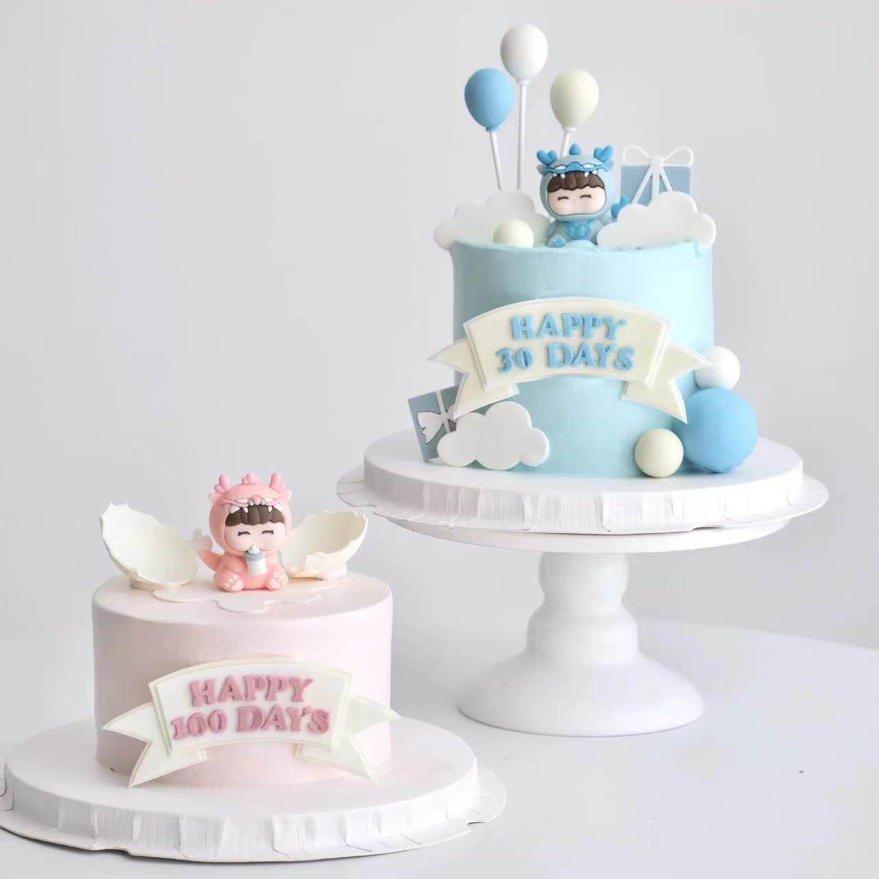 周岁生日龙年宝宝软胶蛋糕摆件