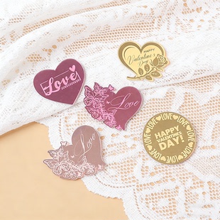 情人节爱心亚克力love甜品蛋糕装饰插牌520快乐情侣惊喜2026