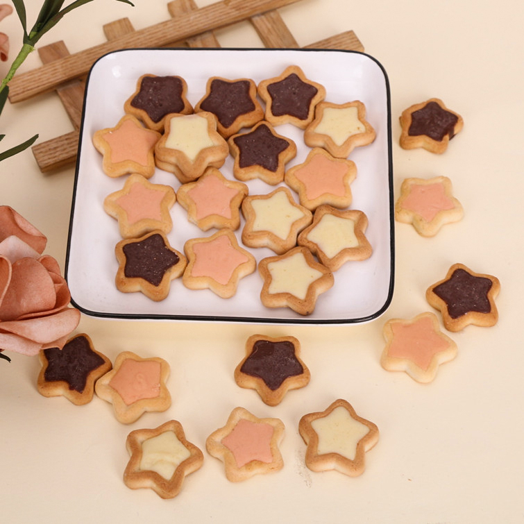 五角星可食用草莓味烘焙蛋糕餅干