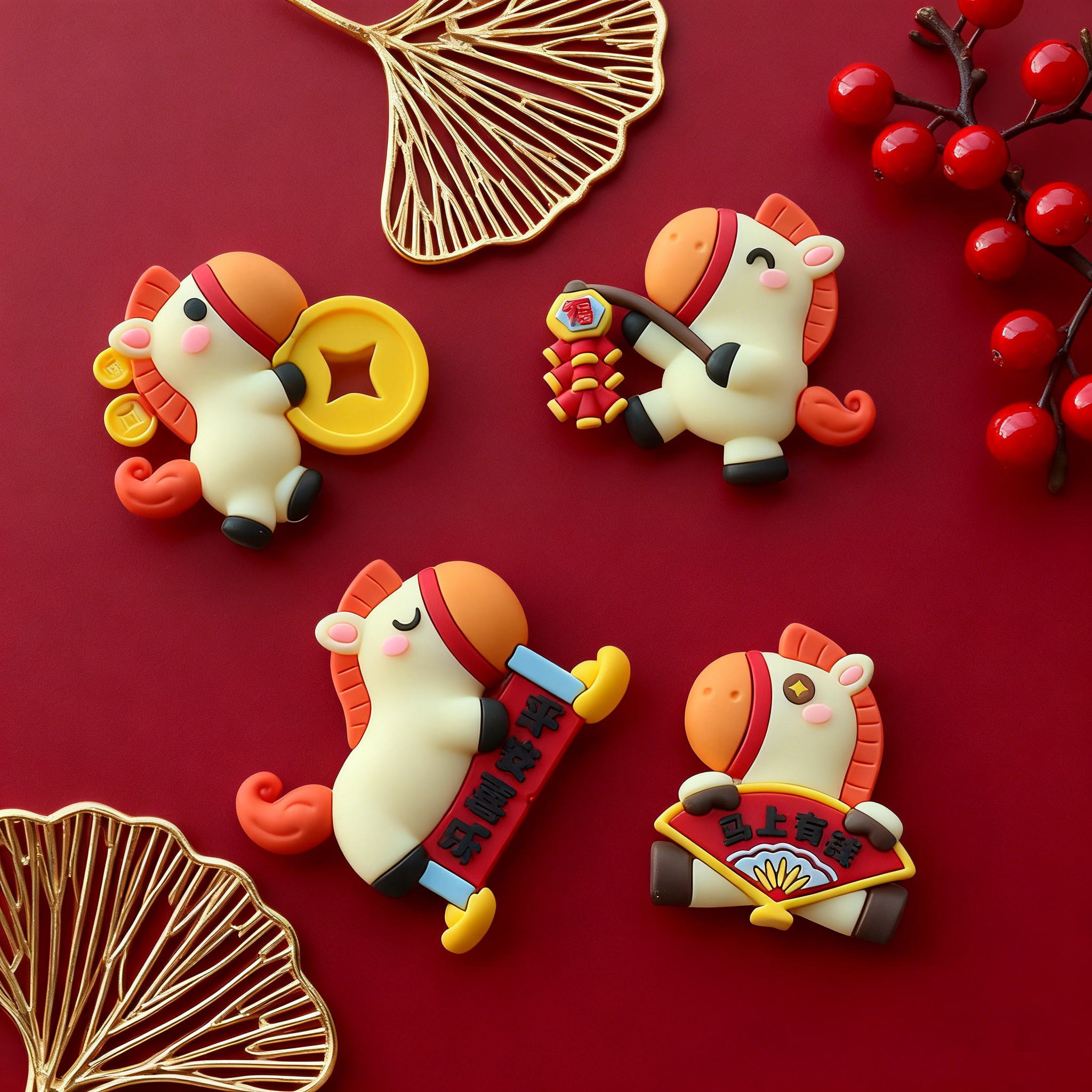 2026软胶新款马到成功横幅马上有钱扇子白色小马立体蛋糕新年装饰,节庆用品/礼品,节日装扮用品,淘宝优惠券,粉丝福利购,淘宝优惠卷