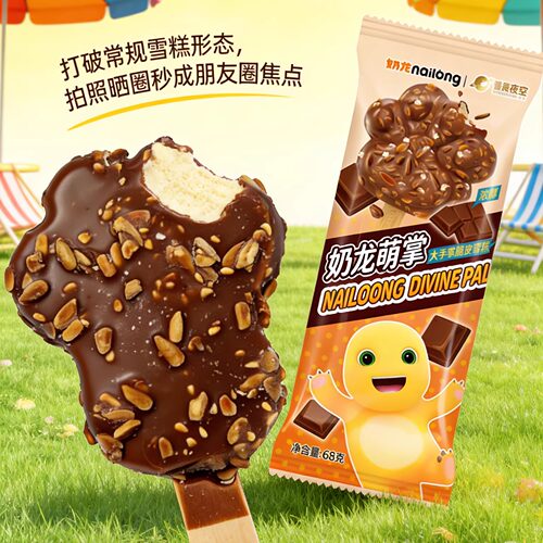 奶龙联名坚果巧克力脆皮冰淇淋