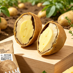 【2026新品】网红普拉拉挖了个土豆冰淇淋芝士香草雪糕冷饮