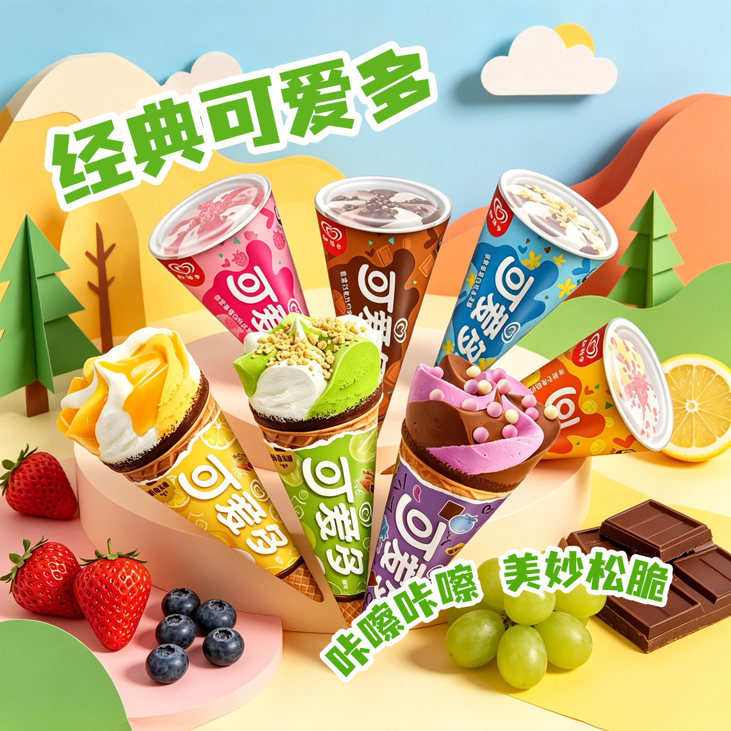 和路雪可爱多甜筒冰淇淋图片