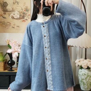 【045】冬款加厚圆领弓袋袖带口袋两三松秋冬明制日常改良汉服女