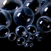 4.5 3.2 10cm 3.5 高透扭蛋壳透明开口球摇号球2.8