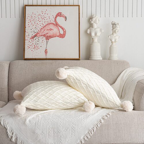 沙发靠枕毛线别墅枕套