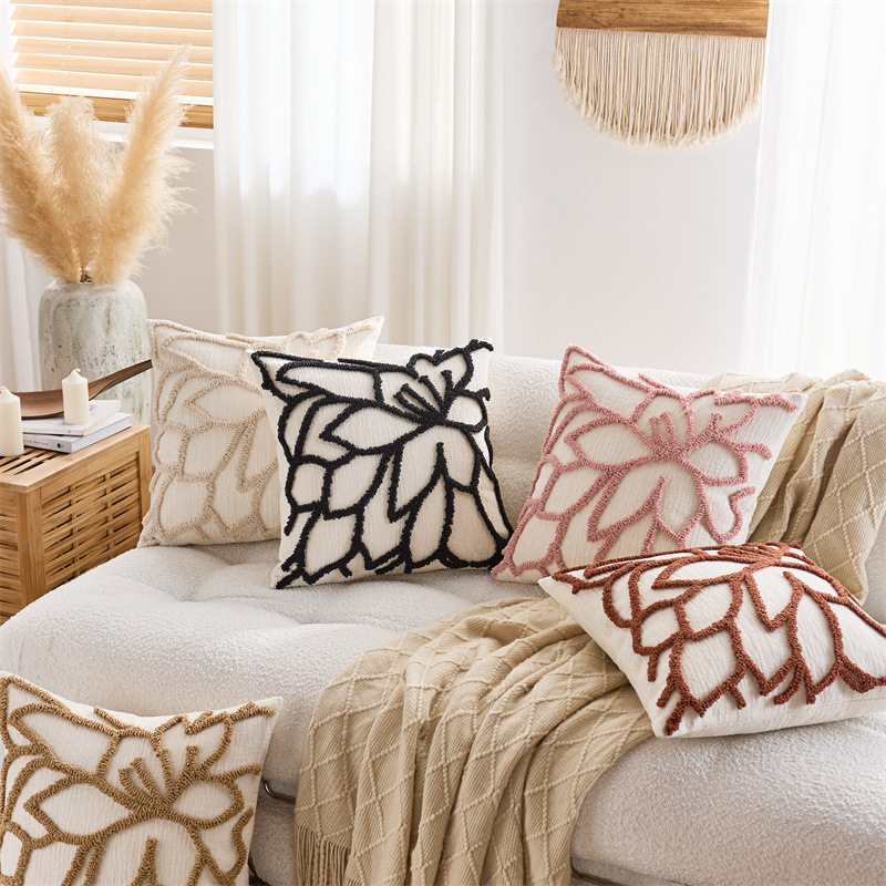 北欧ns风抱枕简约时尚枕套床头卧室汽车靠套雪尼尔圈绒沙发靠枕,床上用品,枕套,淘宝优惠券,粉丝福利购,淘宝优惠卷