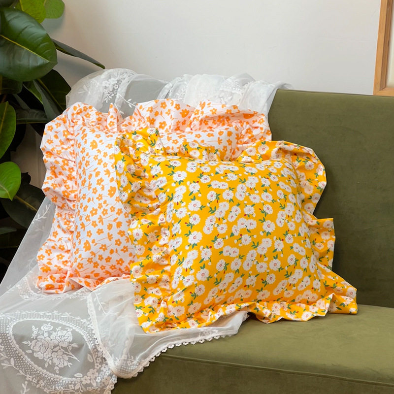 ins风抱枕客厅装饰田园小碎花抱枕枕头套荷叶边沙发靠垫腰垫床上,居家布艺,抱枕被,淘宝优惠券,粉丝福利购,淘宝优惠卷