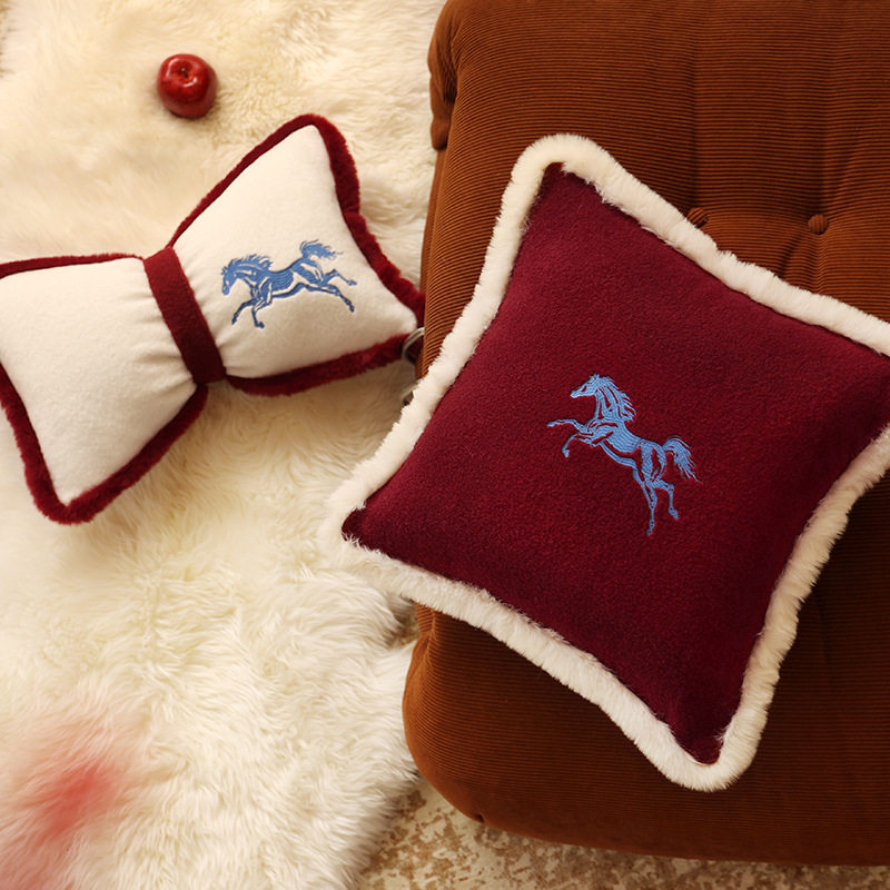 新年抱枕客厅沙发节日氛围感春节红色毛绒装饰布置喜庆可拆洗靠枕,居家布艺,抱枕被,淘宝优惠券,粉丝福利购,淘宝优惠卷
