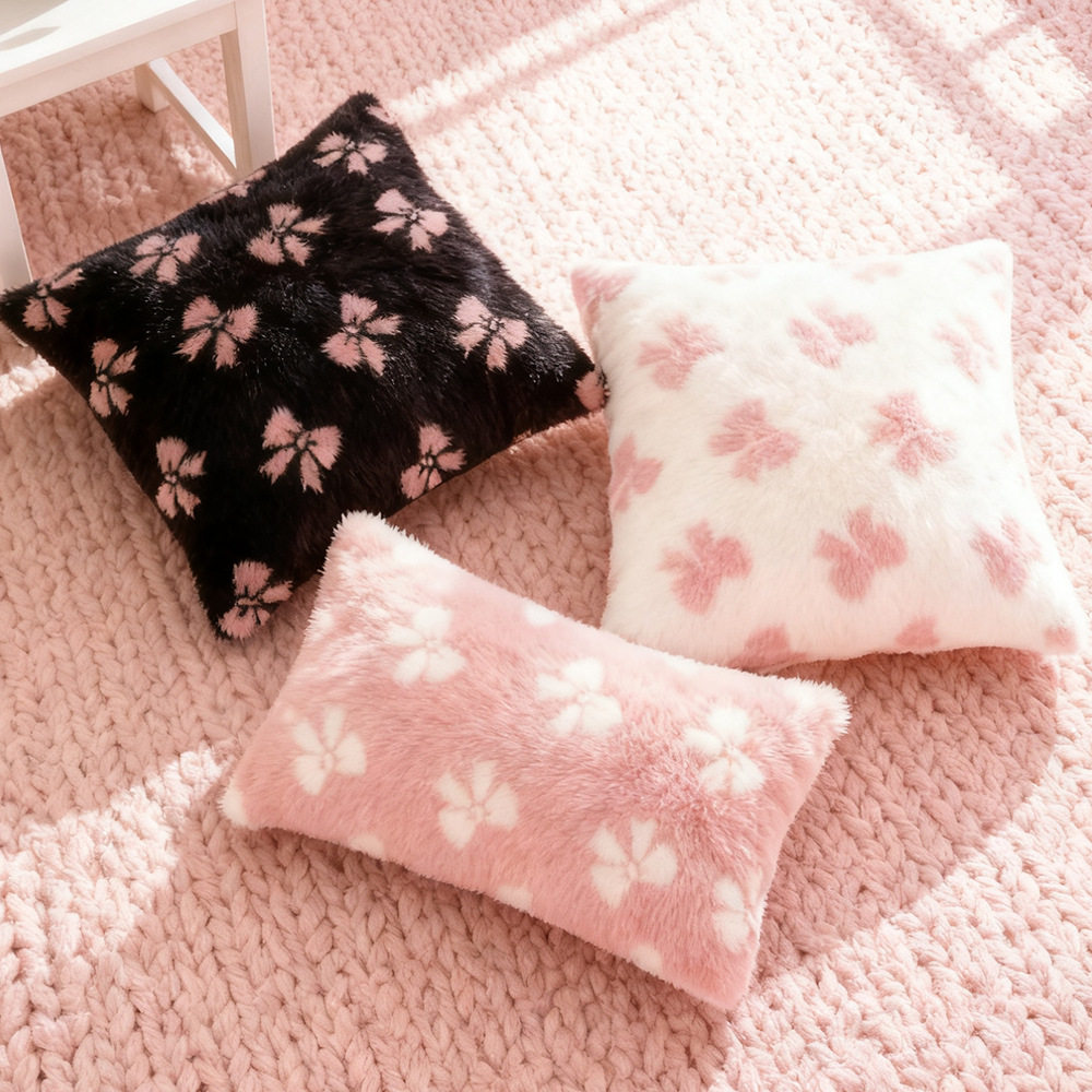 沙发抱枕北欧ins仿兔毛抱枕套 可爱少女客厅沙发靠枕卧室飘窗,居家布艺,抱枕被,淘宝优惠券,粉丝福利购,淘宝优惠卷