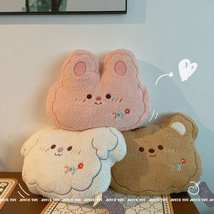 可爱抱枕兔子抱枕白狗公仔毛绒玩具系布娃娃可爱玩偶生日礼物女生