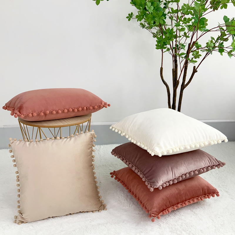 双面抱枕简约现代纯色绒毛沙发