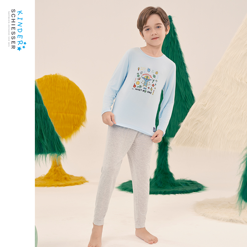 舒雅男童莫代尔家居服套装