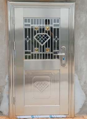 不锈钢门304不锈钢防盗门大门双开门乡村大门阳台玻璃门家用单门