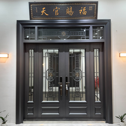 380不锈钢门玻璃防盗别墅入户门