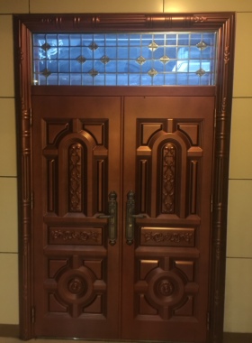 不锈钢门304 进户大门 玻璃防盗门仿铜别墅门室外入户门阳台小门