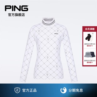 T恤印花打底衫 PING韩版 秋季 女士高尔夫长袖 舒适 时尚